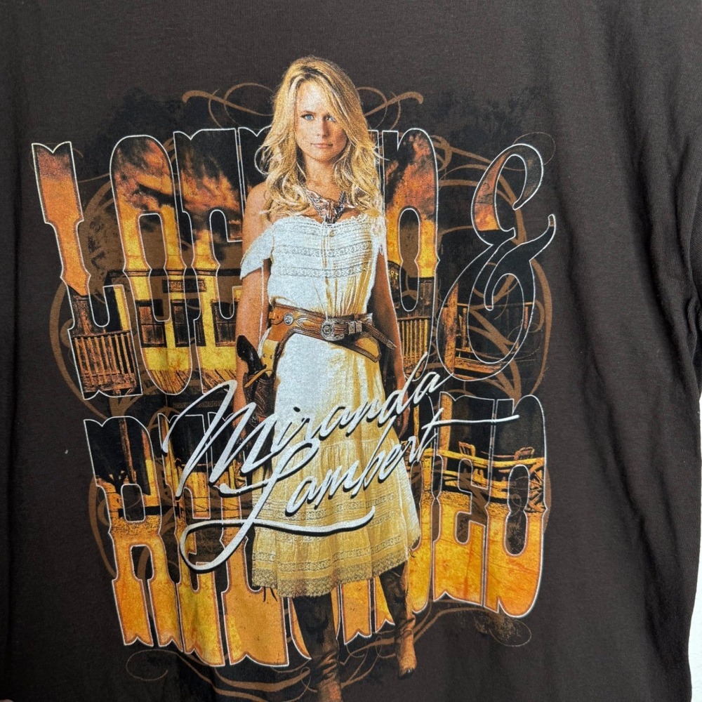 NWOT Gildan‎ Miranda Lambert Locked & Reloaded Tour 2013 Graphic T-Shirt Sz L